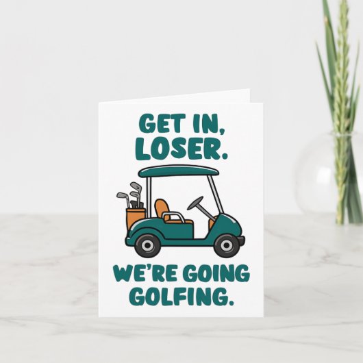 Carte Loser On va faire du golf Funny Retro Golf (Devant)