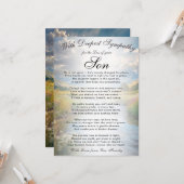 Carte Losing a Son Memorial  (Devant/Arrière en situation)