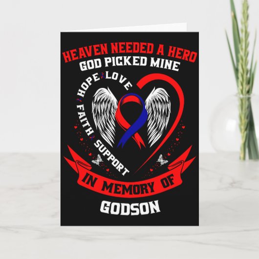 Carte Loss In Memory Of Godson Chd Awareness Month Graph (Devant)