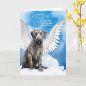 Carte Loss of a Dog Irish Wolfhound Angel Pet Sympathy (Fleur jaune)