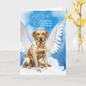 Carte Loss of Dog Yellow Labrador Retriever Pet Sympathy (Fleur jaune)