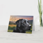 Carte Loss of Pet Dog (Black Lab) Custom Sympathy Card (Devant)
