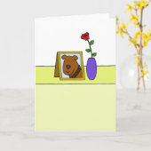 Carte Loss Pet Dog Sympathy for Bereaving (Fleur jaune)