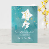 Carte Lost First Tooth Félicitations Stars (Fleur jaune)
