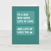 Carte Lots of love funny green Happy Father's Day (Devant)