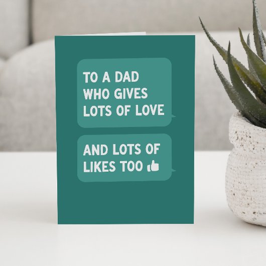 Carte Lots of love funny green Happy Father's Day