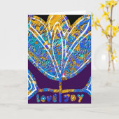 Carte LOTUS - amour et joie (Fleur jaune)