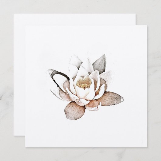 CARTE LOTUS BLANCHE (Devant / Derrière)