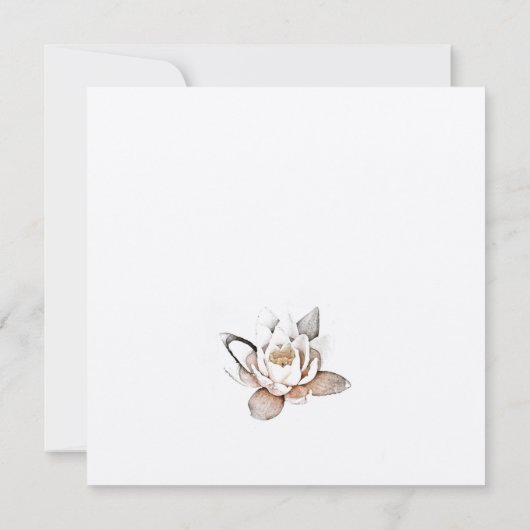 CARTE LOTUS BLANCHE (Dos)