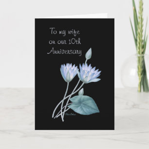 Carte Lotus bleu par Pierre Joseph Redoute