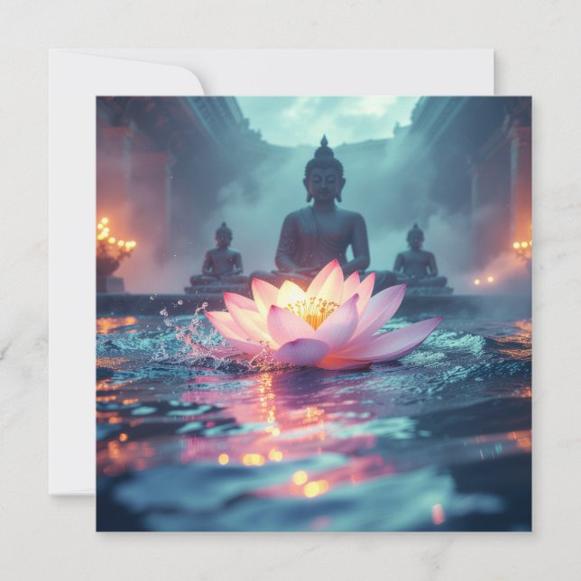 CARTE LOTUS - BOUDDHISME ZEN (Devant)
