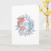 CARTE LOTUS DE POISSON KOI (Fleur jaune)