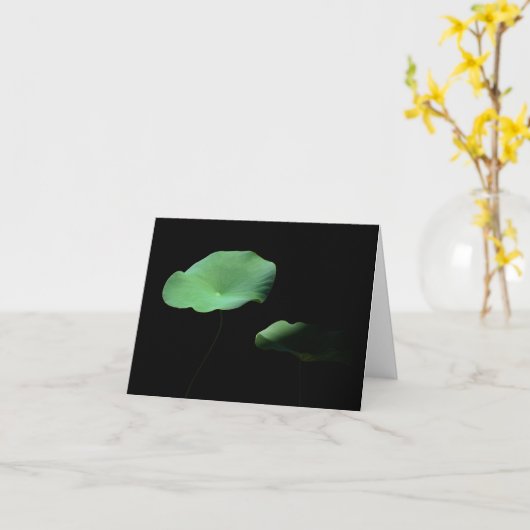 Carte Lotus Feuilles (Fleur jaune)