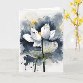 Carte Lotus - Fleurs aquarelles (Fleur jaune)