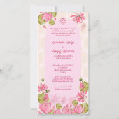 Carte Lotus fleurs mignon marié couple mariage indien (Dos)