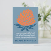 Carte Lotus Flower Inspirationnel Mindful Anniversaire h (Debout devant)