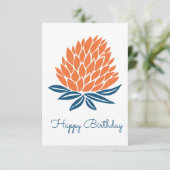 Carte Lotus Flower Inspirationnel Mindful Anniversaire h (Debout devant)