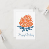 Carte Lotus Flower Inspirationnel Mindful Anniversaire h (Devant/Arrière en situation)