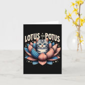 Carte Lotus For Potus Us Amoureux de les chats Du Drapea (Fleur jaune)