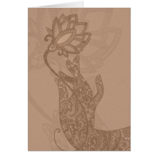 Carte Lotus Mudra Mehndi (vide pour toute occasion