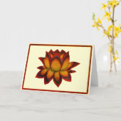 Carte Lotus Red Tones Card (Fleur jaune)