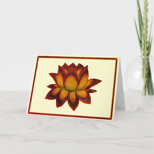 Carte Lotus Red Tones Card (Devant)