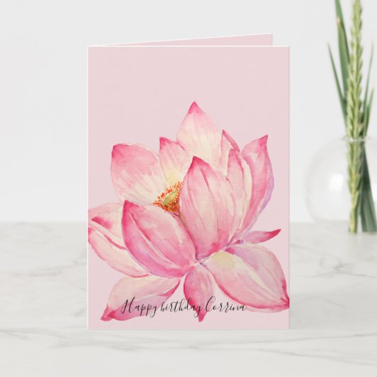 Carte Lotus rose (Devant)