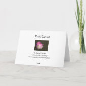 Carte Lotus Rose (Dos)