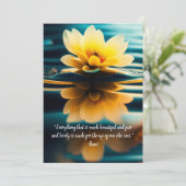 Carte Lotus Tout Beau Citation Rumi Salutation (Debout devant)