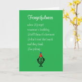 Carte L'oubli - Un Poème Anniversaire Drôle (Fleur jaune)