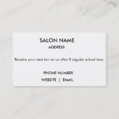 Carte louche de fidélité (Dos)