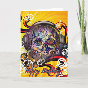 Carte Loud Birthday : Calavera Skull