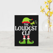 Carte Loudest Elf Matching Family Group Christmas Party (Fleur jaune)