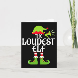 Carte Loudest Elf Matching Family Group Christmas Party