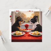 Carte Louie & Luna vous souhaitent un joyeux Saint-Valen (Devant/Arrière en situation)