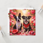 Carte Louie & Luna vous souhaitent un joyeux Saint-Valen (Devant/Arrière en situation)