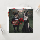 Carte Louie & Luna vous souhaitent un joyeux Saint-Valen (Devant/Arrière en situation)