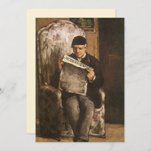 Carte Louis Auguste Cezanne Père De L'Artiste Lecture (Devant / Derrière)