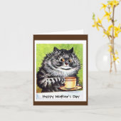 Carte Louis Wain, chat avec une (Fleur jaune)