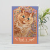 Carte Louis Wain Ginger cat CC1085 Anniversaire (Debout devant)