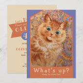 Carte Louis Wain Ginger cat CC1085 Anniversaire (Devant / Derrière)