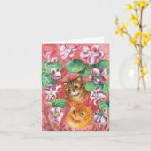 Carte Louis Wain Kitties et Pansies (Fleur jaune)