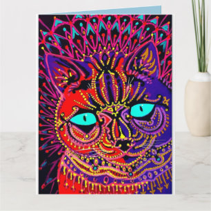 CARTE LOUIS WAIN PSYCHEDELIC BANNITHDAE GREETING CARD