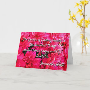 Carte Louisa May Alcott Cite Humble Beauty Card