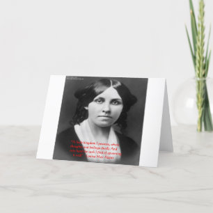Carte Louisa May Alcott "Petit Royaume" Citation salutat