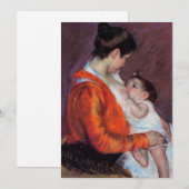 Carte Louise Nuring Son Enfant | Mary Cassatt (Devant / Derrière)