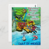Carte Louisiana USA (Devant / Derrière)