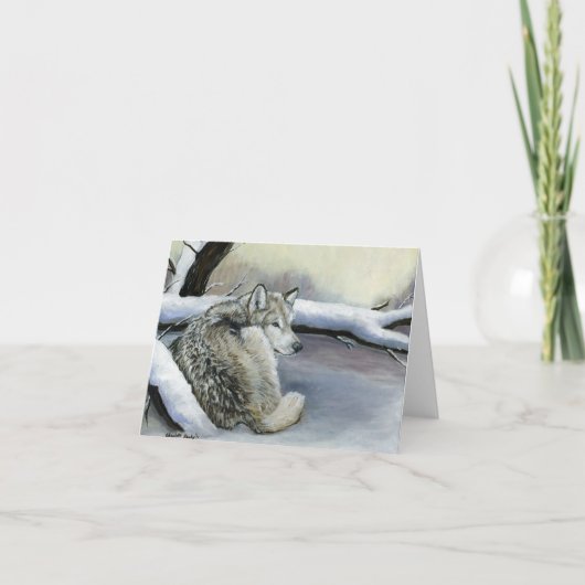 Carte Loup dans la Snow Art Note (Devant)