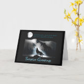 Carte Loup de solstice (Fleur jaune)