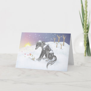 Carte Loup d'hiver